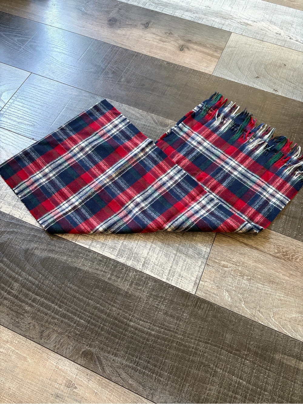 Pendleton Virgin Wool Tartan Plaid Fringe Scarf